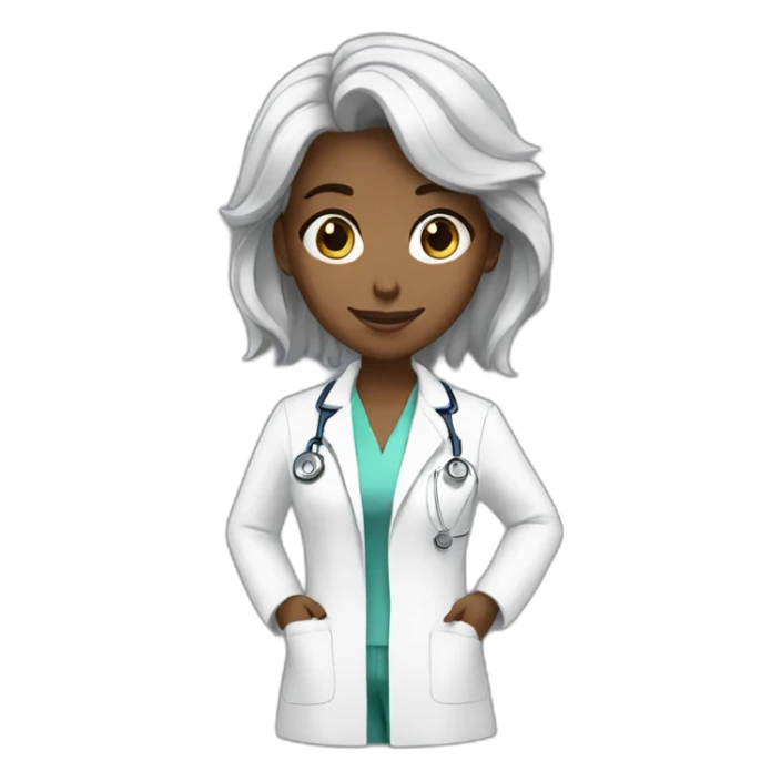 Female white Doctor aesthetic sticker