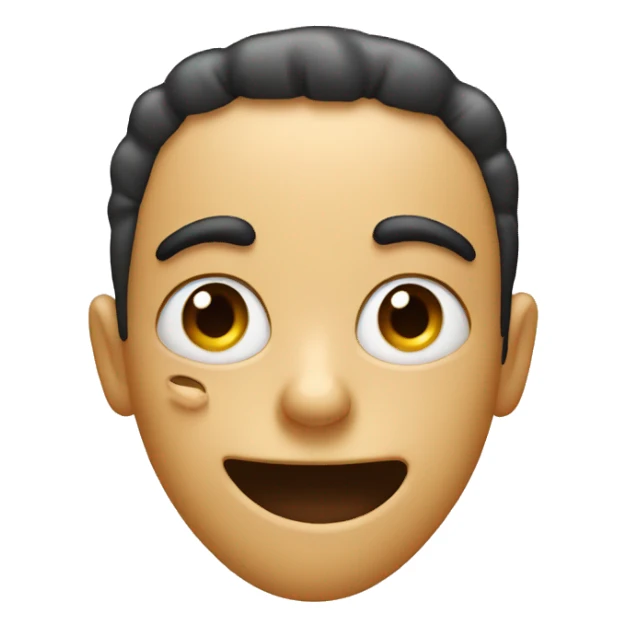 Emoji biting its lip and squiggly eyebrows  sticker