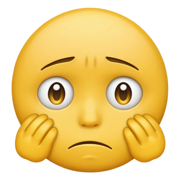 Sad face emoji sticker