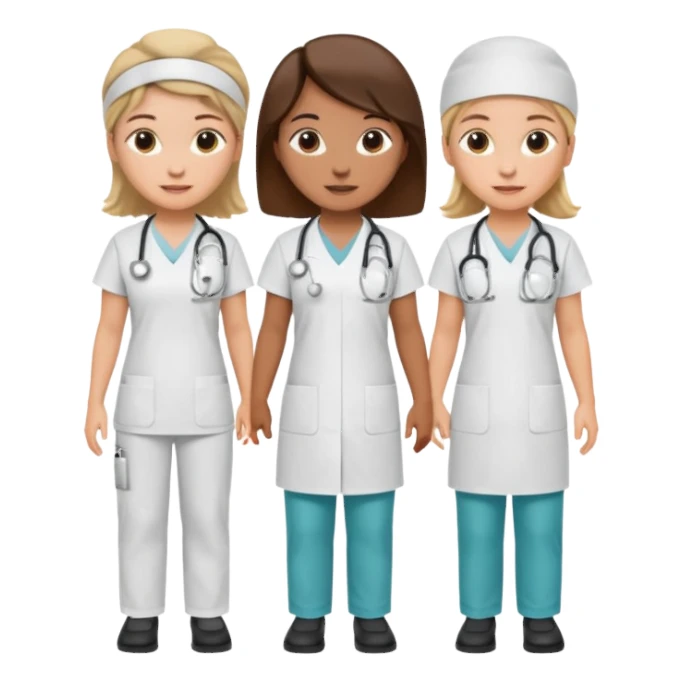 equipo de hospital enfermeras sticker