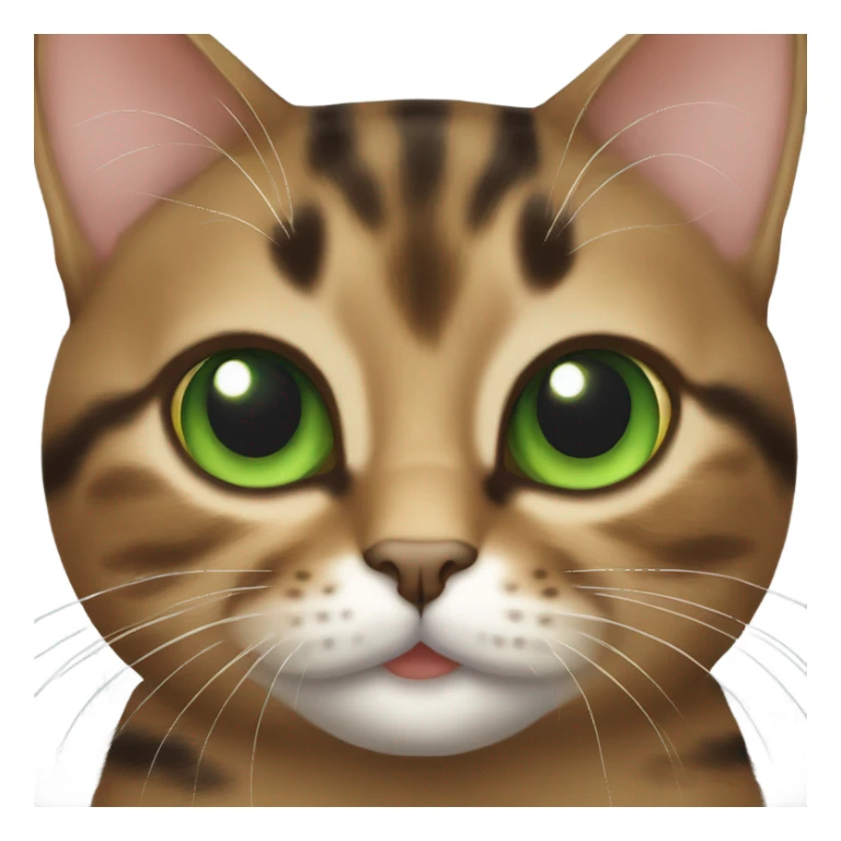 Torbie cat with green eyes sticker