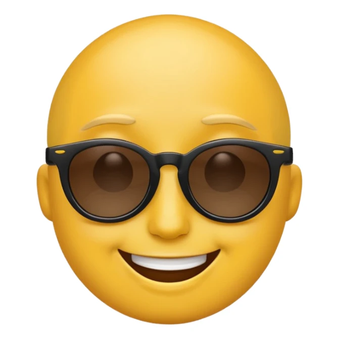 Emoji wearing pure black sunglasses  sticker
