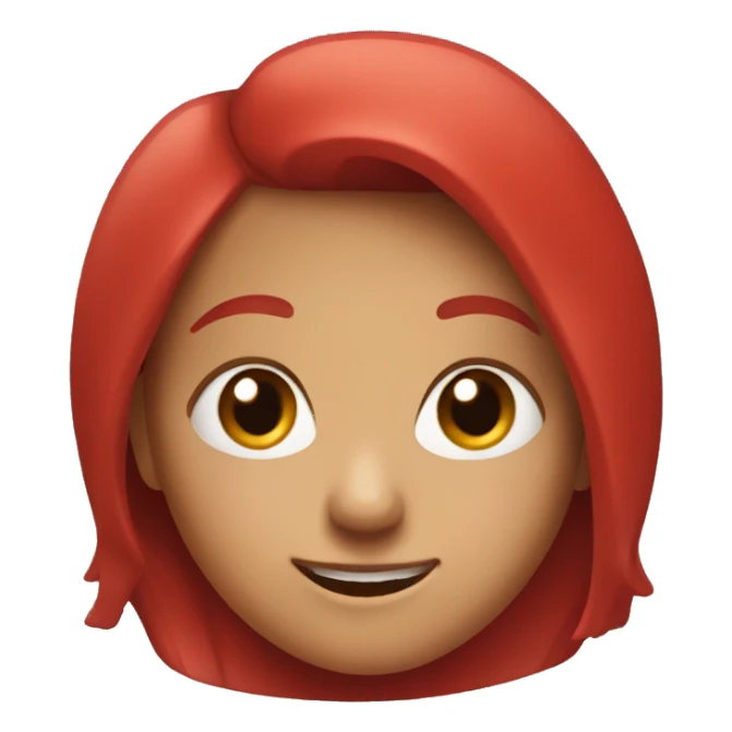 red faced girl smilling sticker