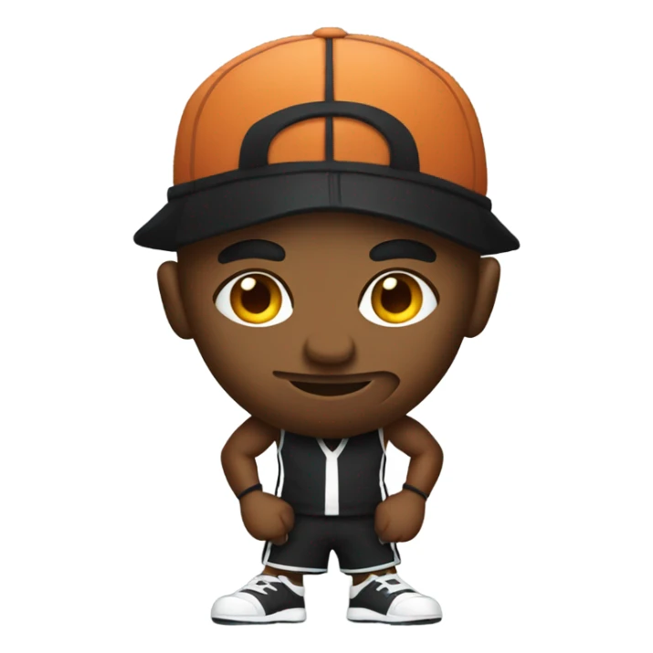 Gangster playing basketball  sticker