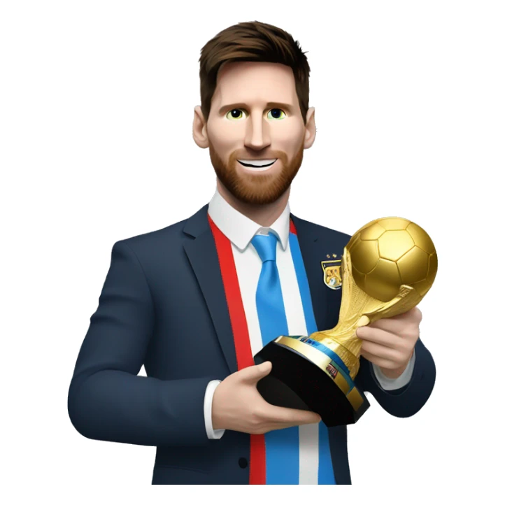Messi con la copa del mundo sticker
