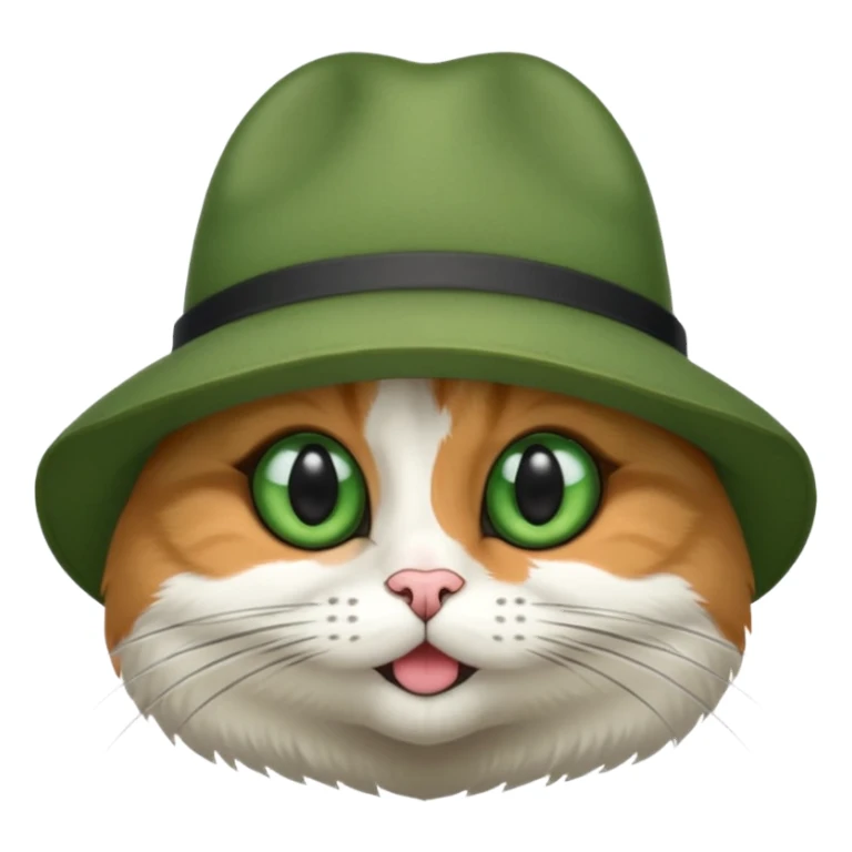 Un chat avec un chapeau sticker