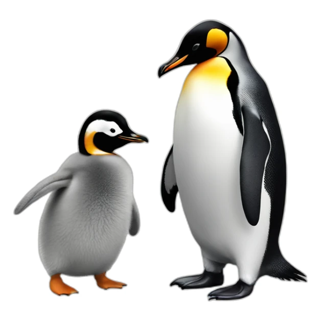 Penguin with duck baby sticker
