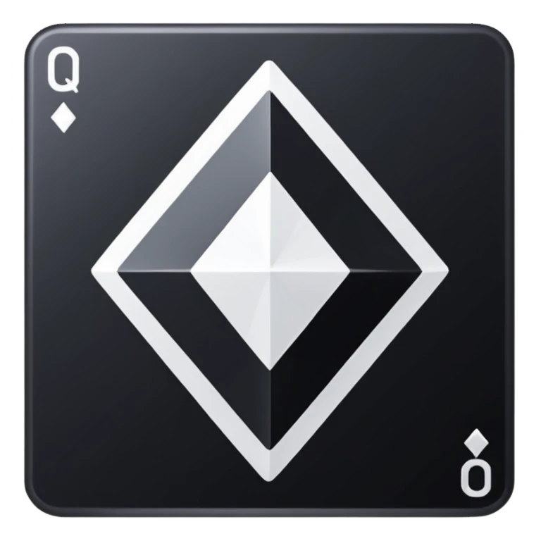 3d diamond shape matte black. diamond shape like on a playing card sticker