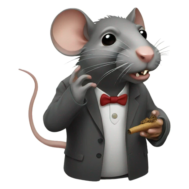 rat smoking sticker