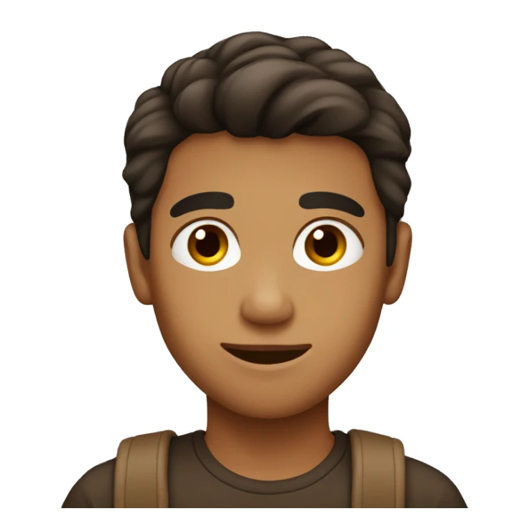 Tan boy with dark brown hair sticker
