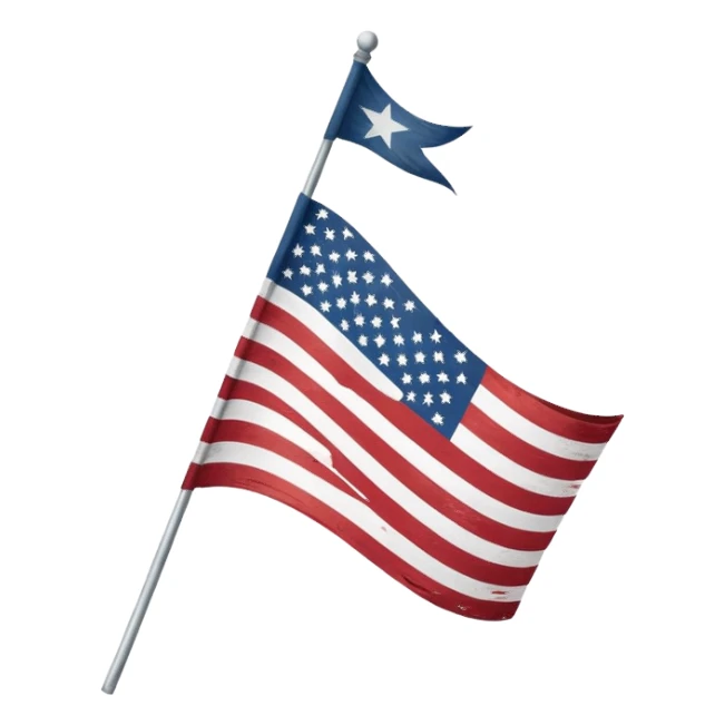 upside down American flag, distress signal sticker