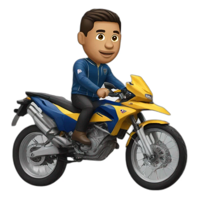 ronaldo riding lionel messi sticker