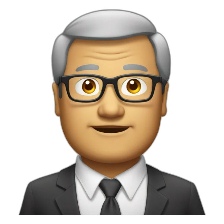 old indonesian fat man tv host with glasses sticker