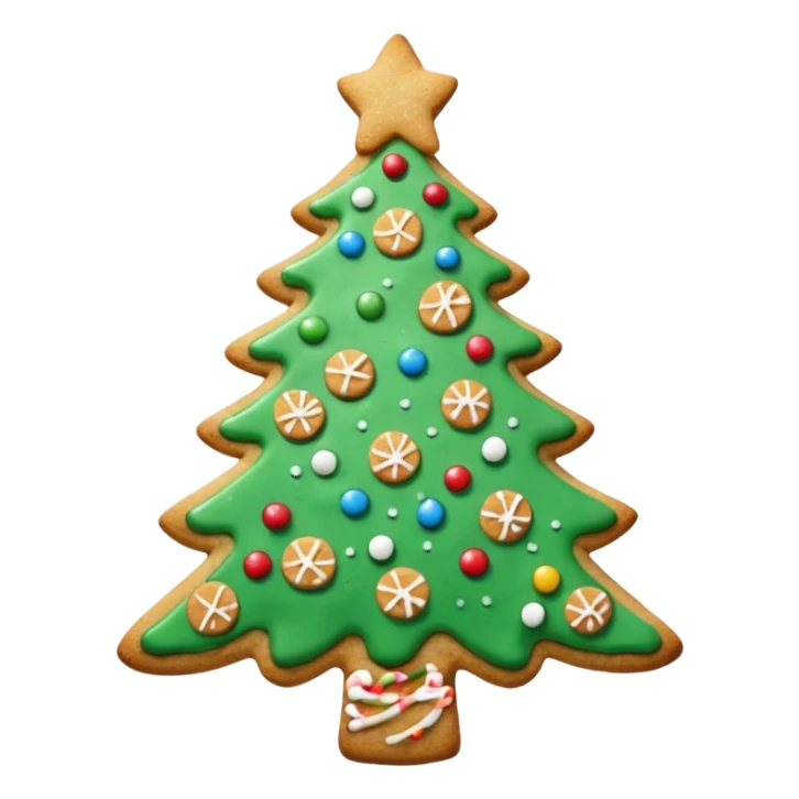 cookie in shape of christmas tree sticker
