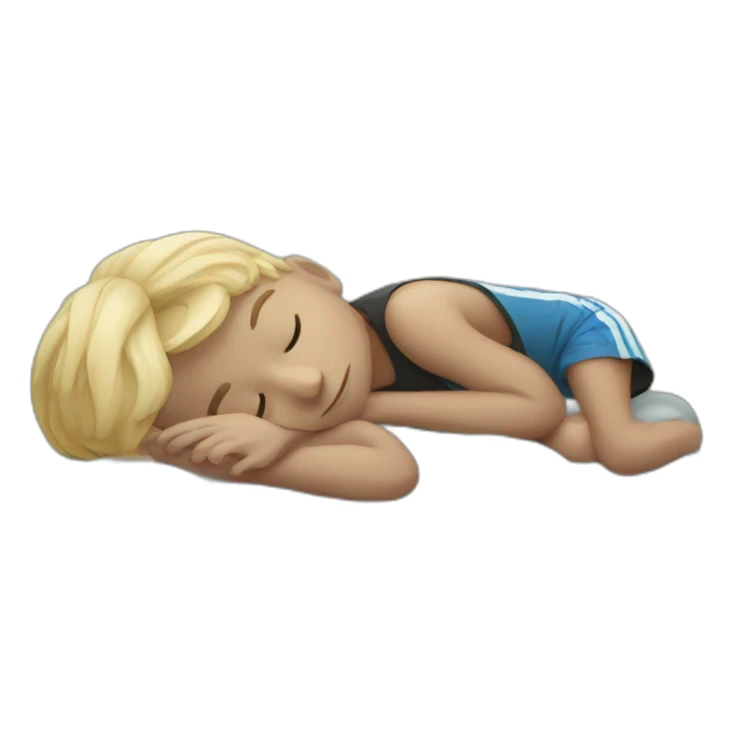 sleeping boy dreaming to be a soccer player sticker