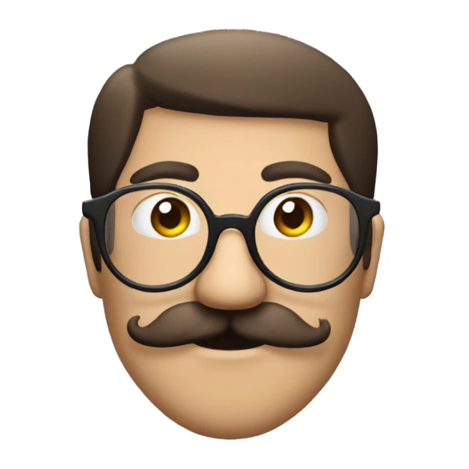 big nose glasses with eyebrows mustache (mask) sticker
