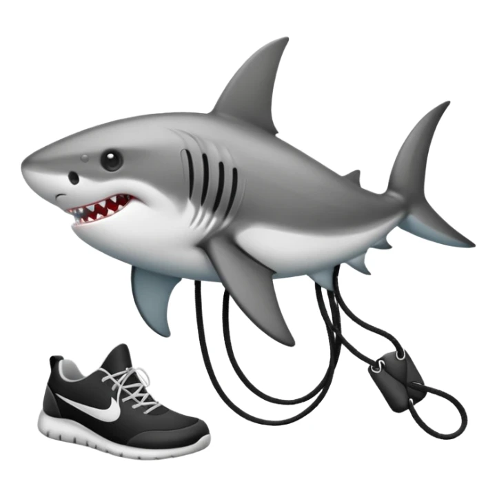 Tiburón con zapatos sticker