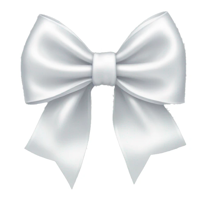 white satin bow sticker
