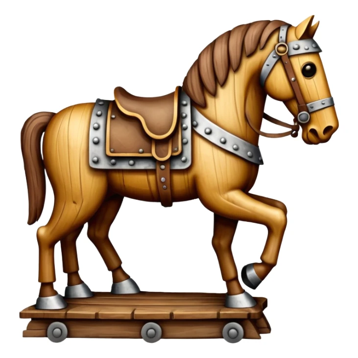 wooden horse trojan sticker