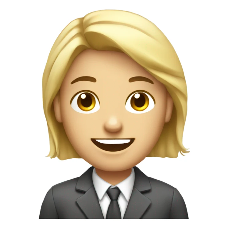 Office assistant with lots of phon sticker