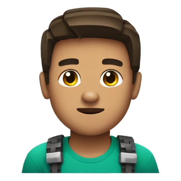 a boy named timmy that looks like minecraft steve sticker