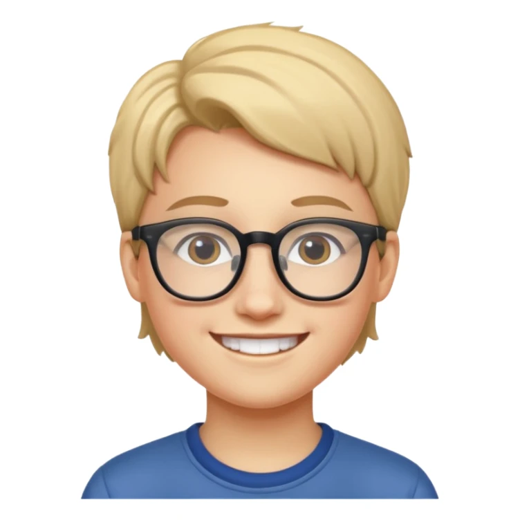 Glasses Wearing Teen sticker