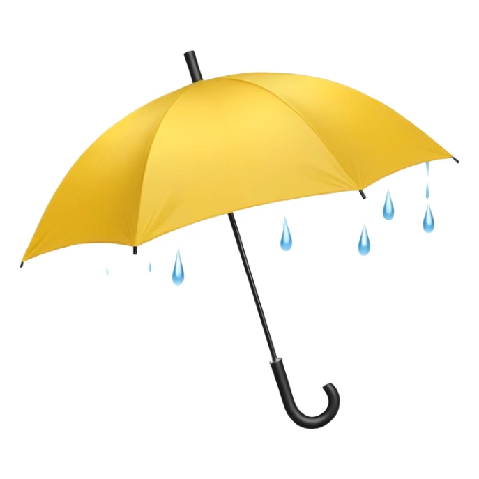 yellow umbrella  sticker