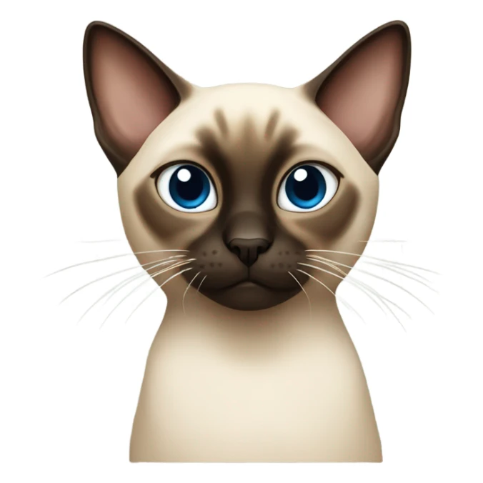 Siamese cat mad because is not getting any food sticker