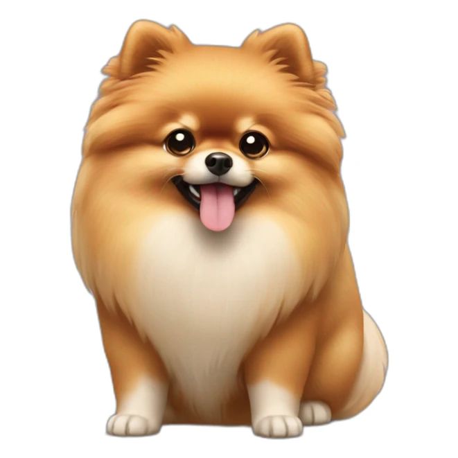 Pomeranian ladrando enfadado sticker