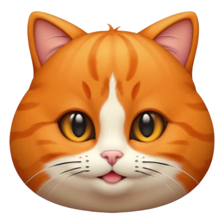 Orange cartoon Katze mit schwarzem melonenht sticker