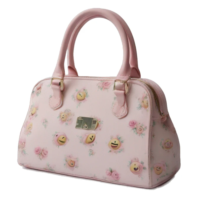 Shabby chic print baby pink handbag  sticker