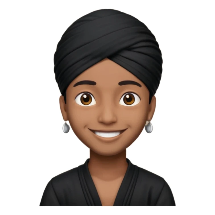 black turban indian boy sticker