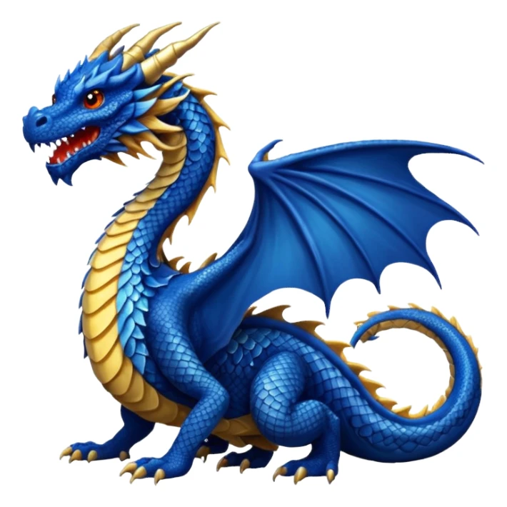 majestic Navy blue dragon sticker