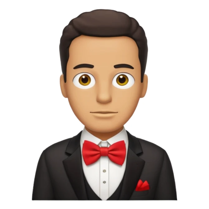 simpson guy, wearing egypt ancient custome, red bow tie sticker