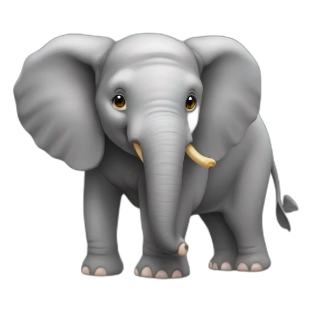 Éléphant avec un canard sur le dos sticker