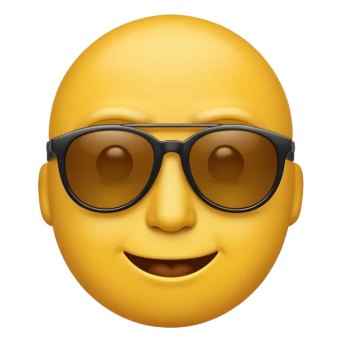 arrogant emoji wearing dark sunglasses sticker