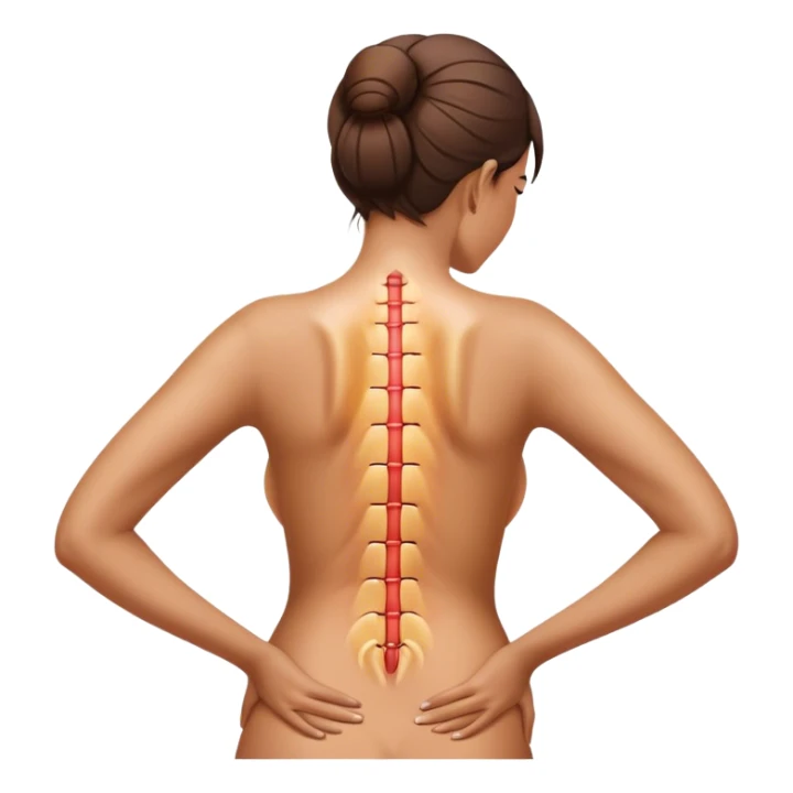 Woman backpain anatomy sticker