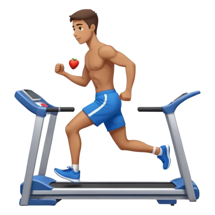 fit guy in blue shorts Treadmill sticker