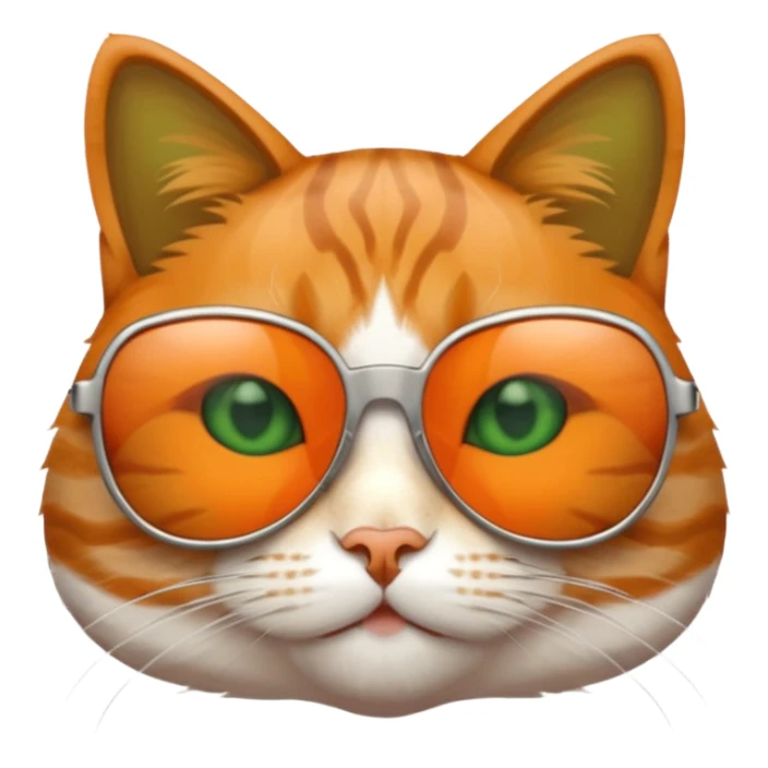 Cat wearing sunglasses sticker