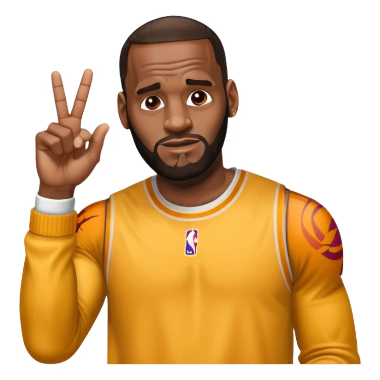 Lebron sticking up the middle finger  sticker