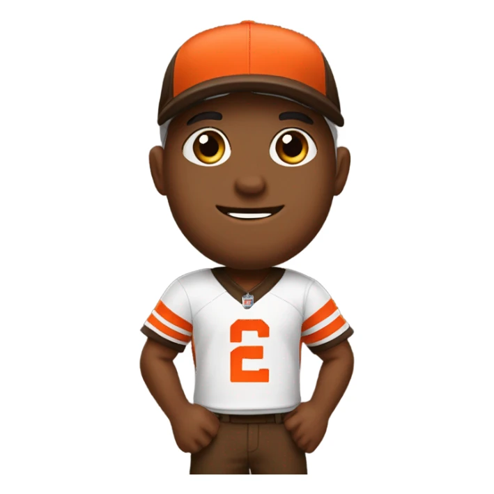 White Cleveland browns fan  sticker