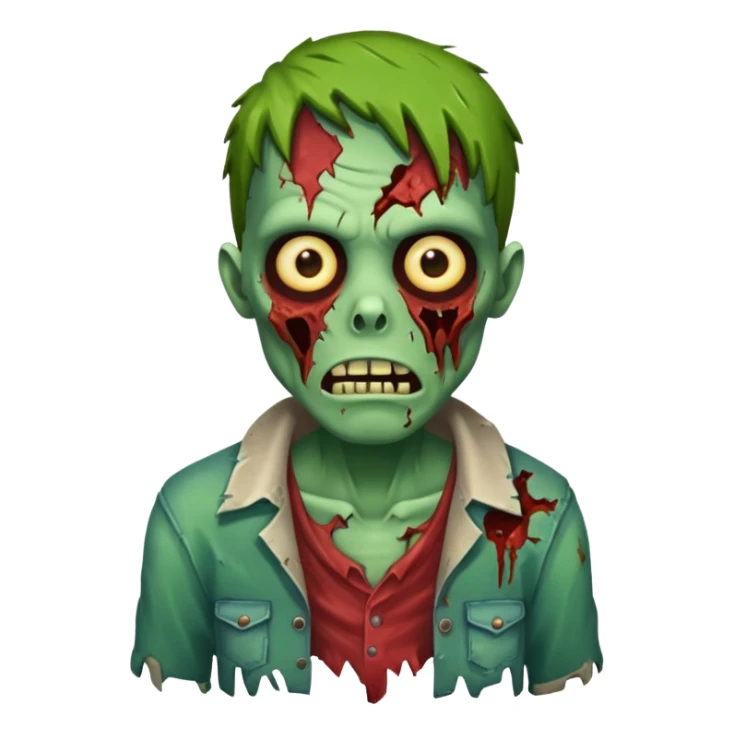 zombie with green skin sticker