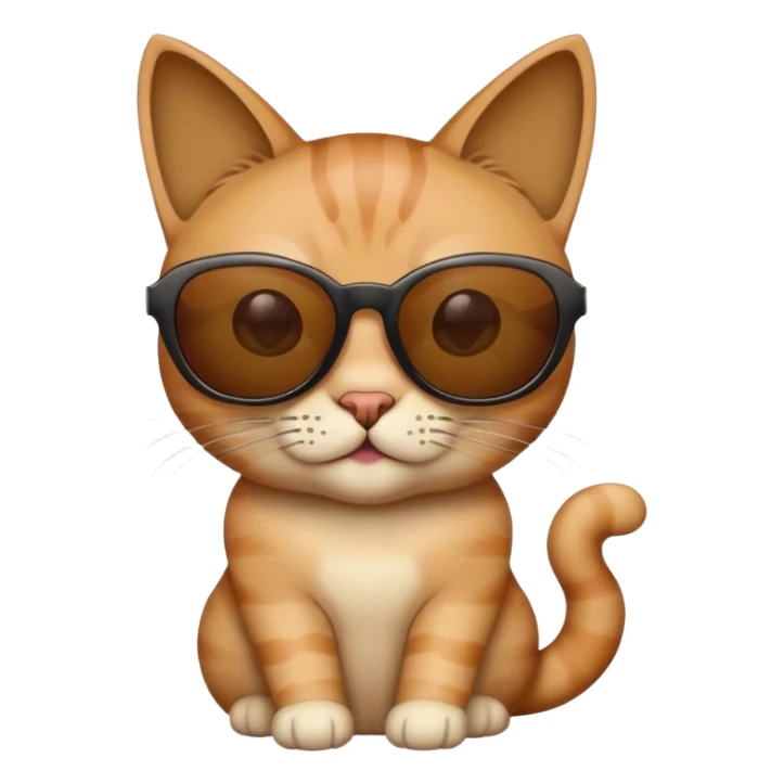Cat with sunglasses sticker