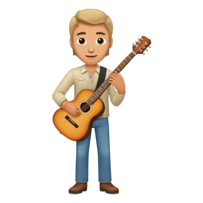 caucassian rock band with guitar sticker