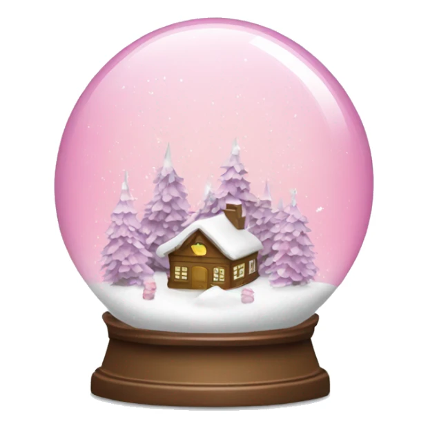 Pink winter wonderland snow globe  sticker