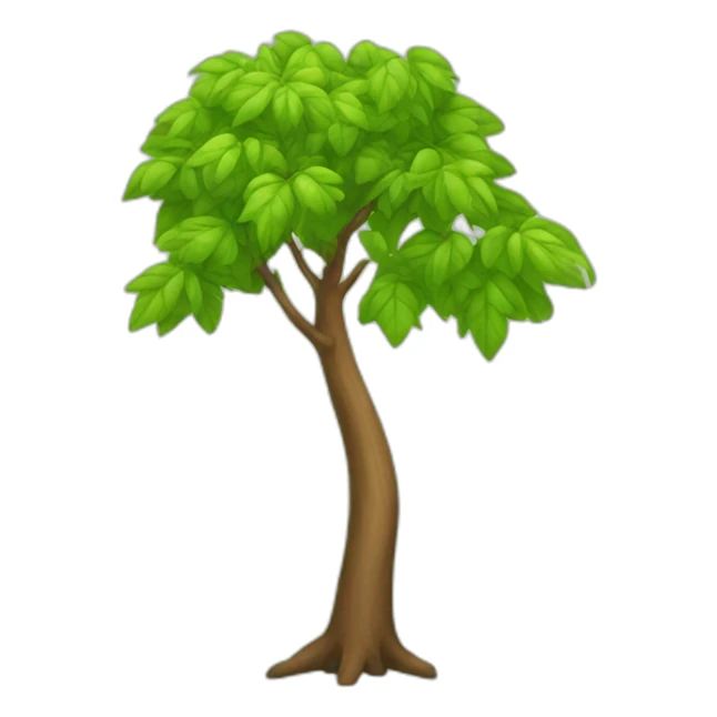 tree with just a couple of leaves sticker