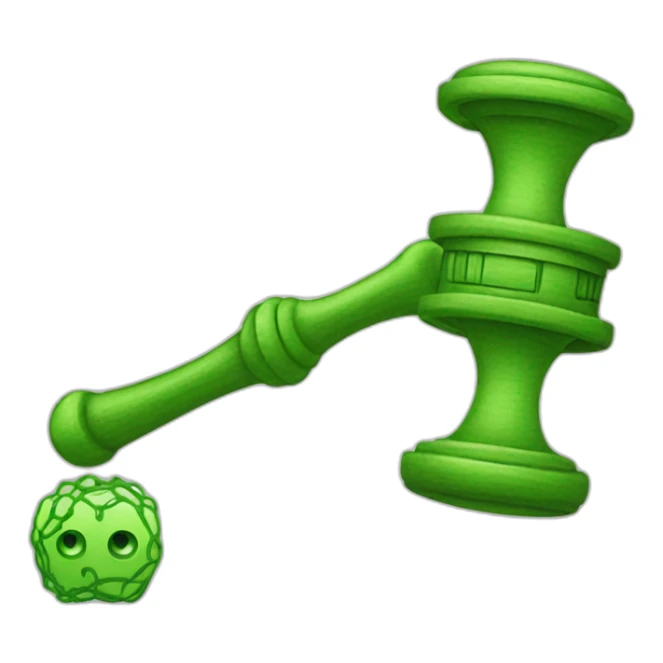 Green neural network and judge hammer sticker