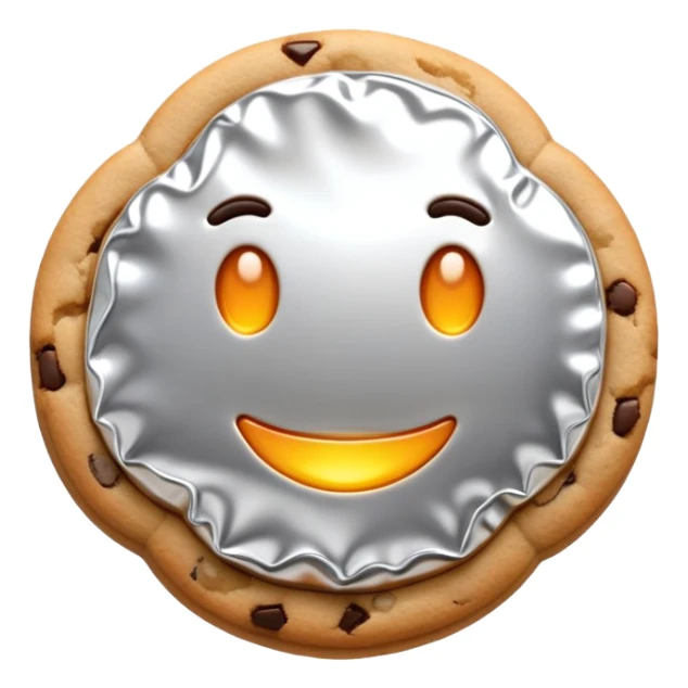 A cookie made of foil sticker