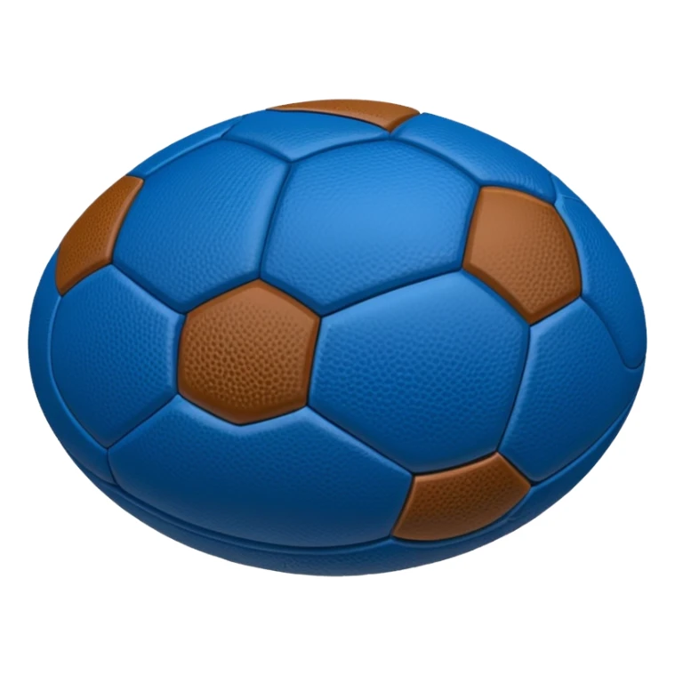 blue football ball sticker