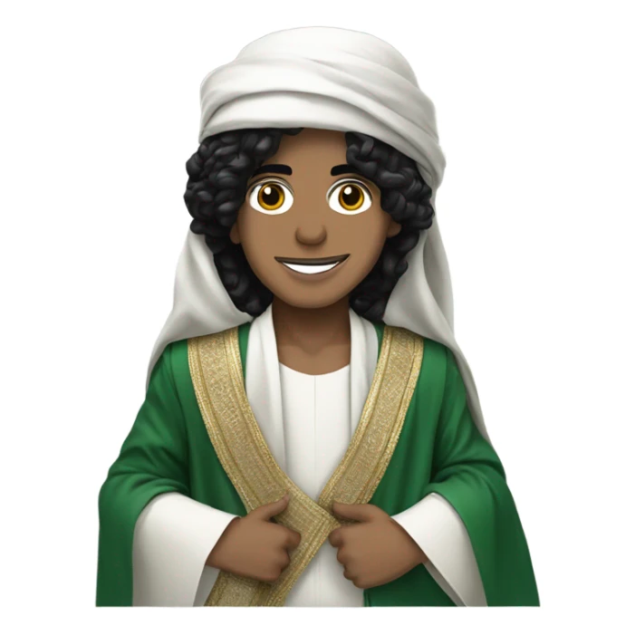 Michael Jackson wearing a Saudi dress sticker